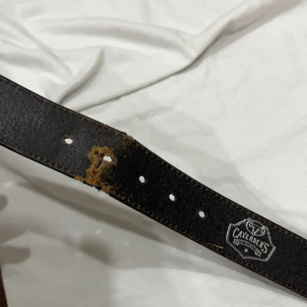 Vintage western leather belt black